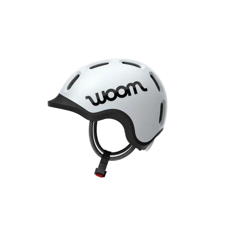 Cască copii WOOM Ready — S (50–53 cm), Gri‑Alb.