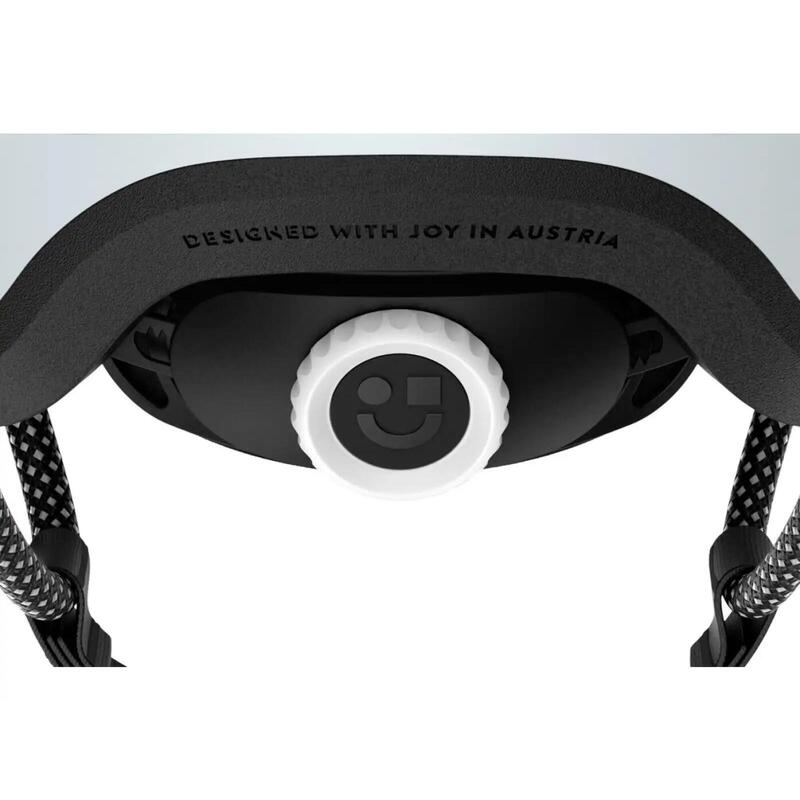 Cască copii WOOM Ready — S (50–53 cm), Gri‑Alb.