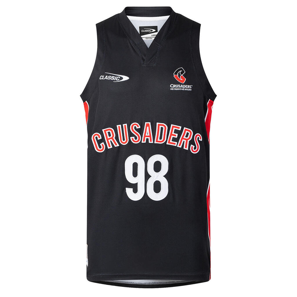 Men's "Basketball" Crusaders Super Rugby Supporter Singlet