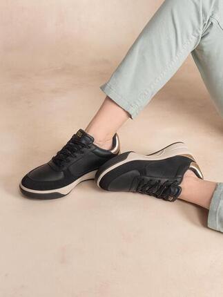 Baskets femme CORALIE Blanc Navy Platine