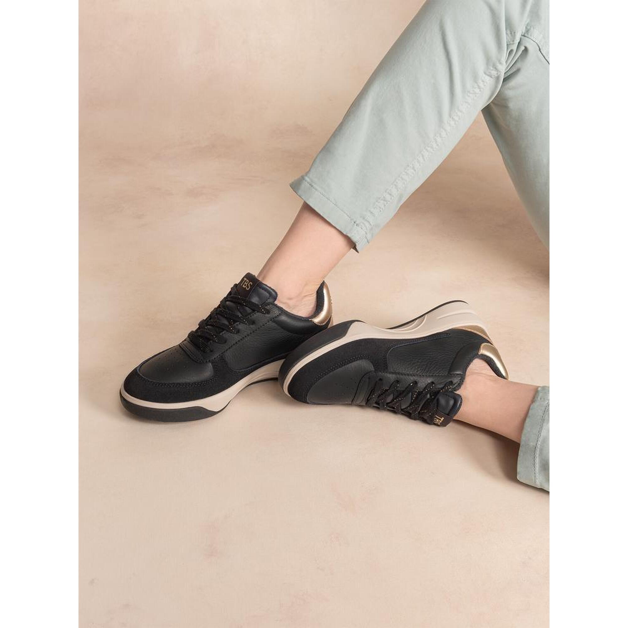 Tbs - Baskets Femme Coralie Navy/platine - 1973 - Baskets - Bleu|noir|rose - Decathlon