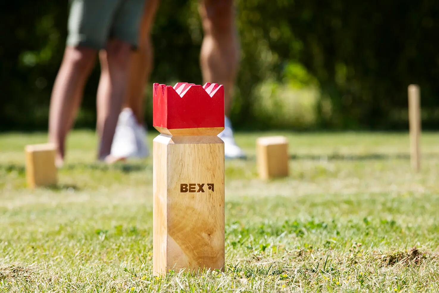 Kubb Bex Pro - koning met rode kroon 3/5