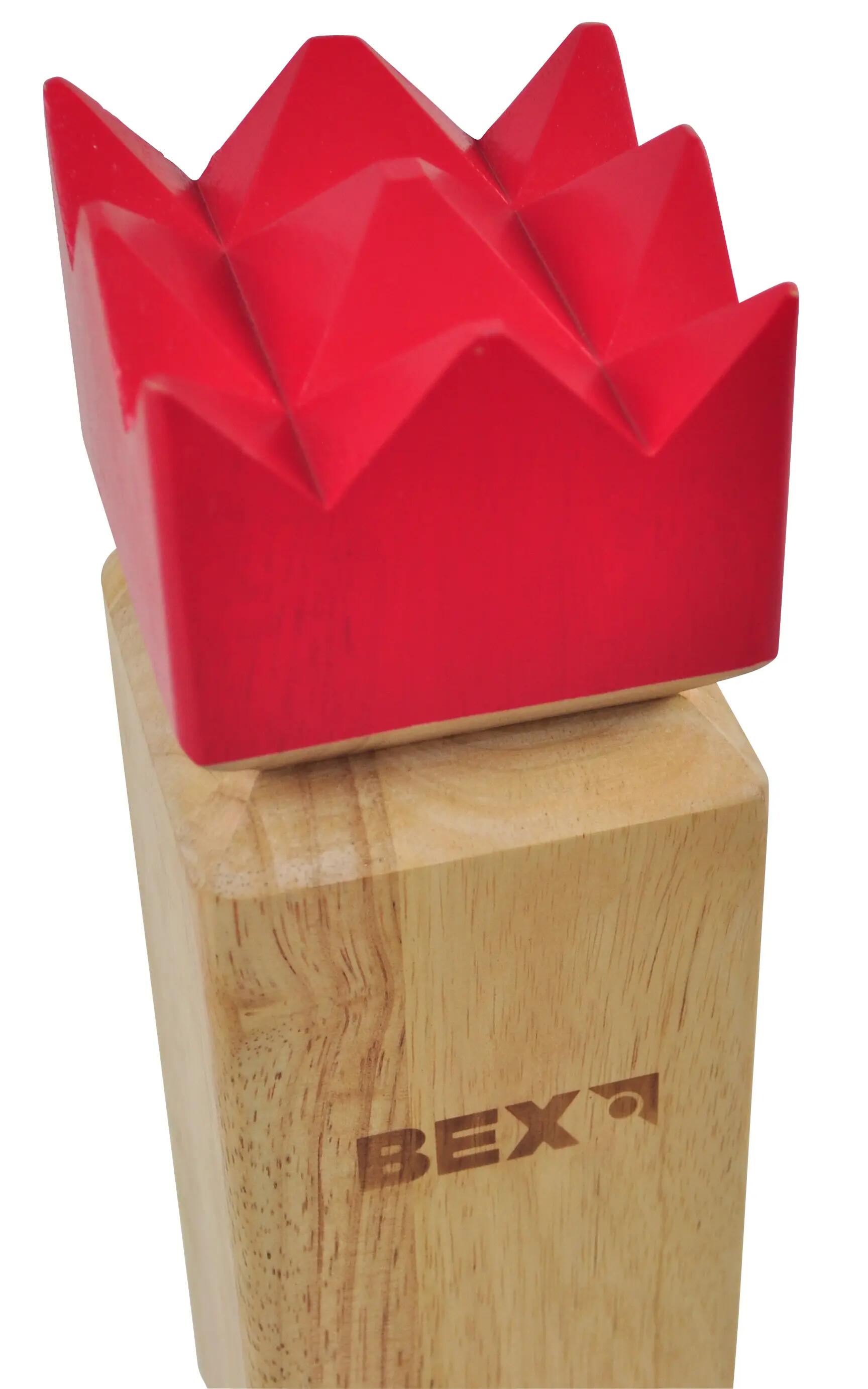 Kubb Bex Pro - koning met rode kroon 4/5