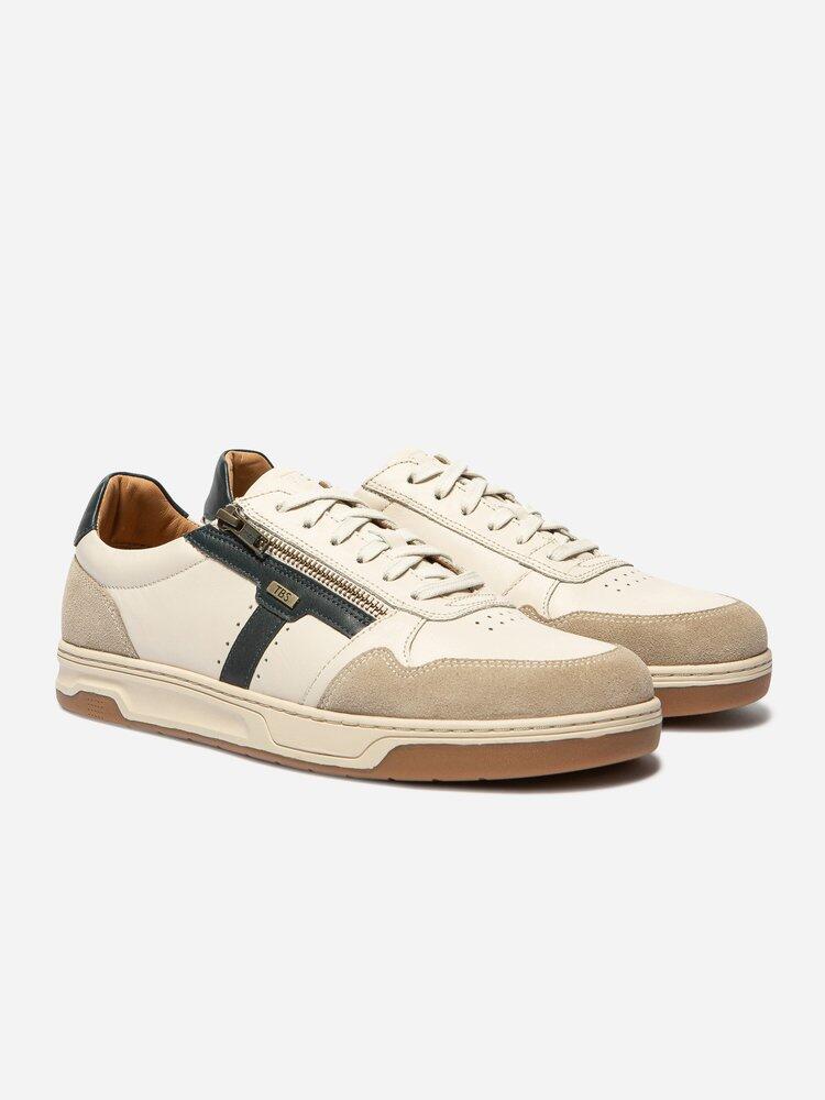 Baskets zippées homme THEOZIP Crème / Marine 2/5
