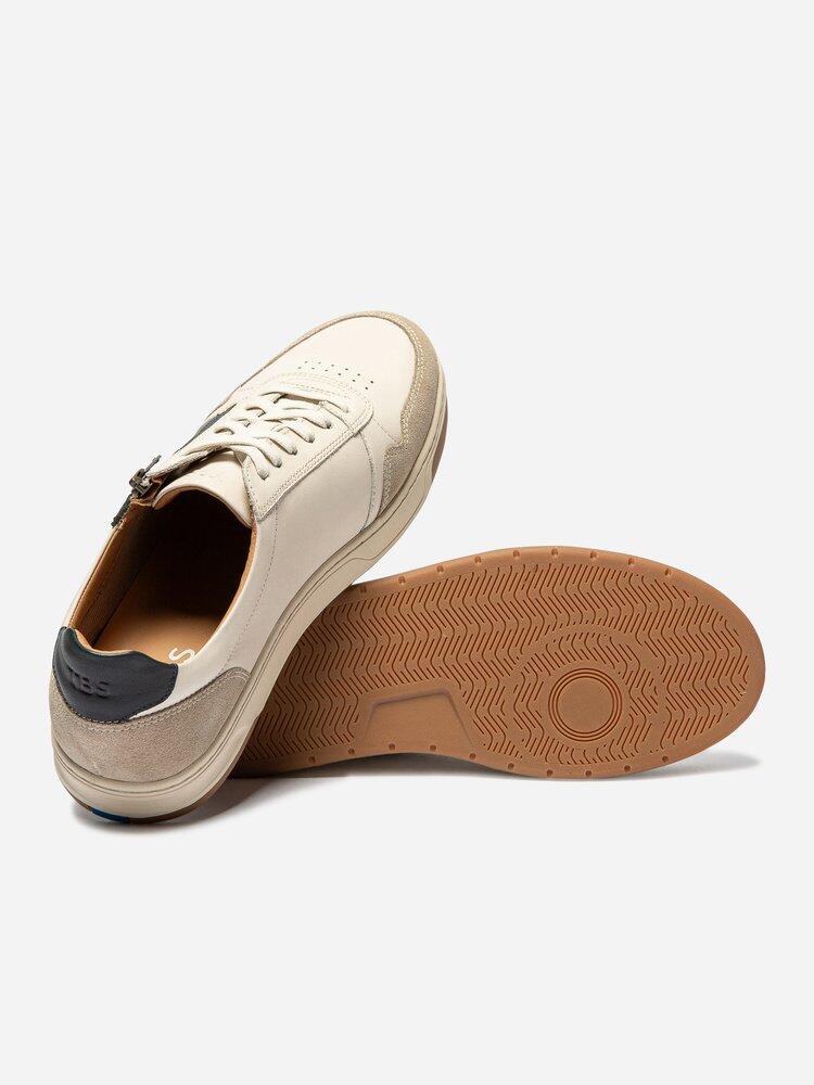 Baskets zippées homme THEOZIP Crème / Marine 4/5