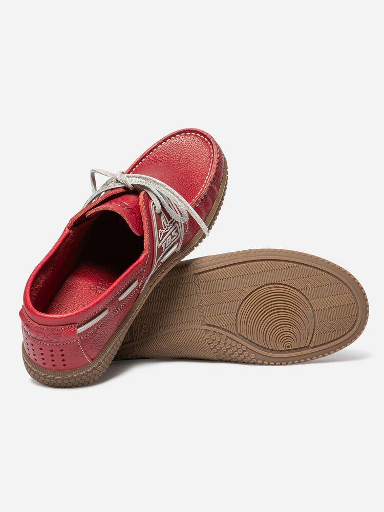 Chaussures bateau homme GLOBEK Rouge 4/4