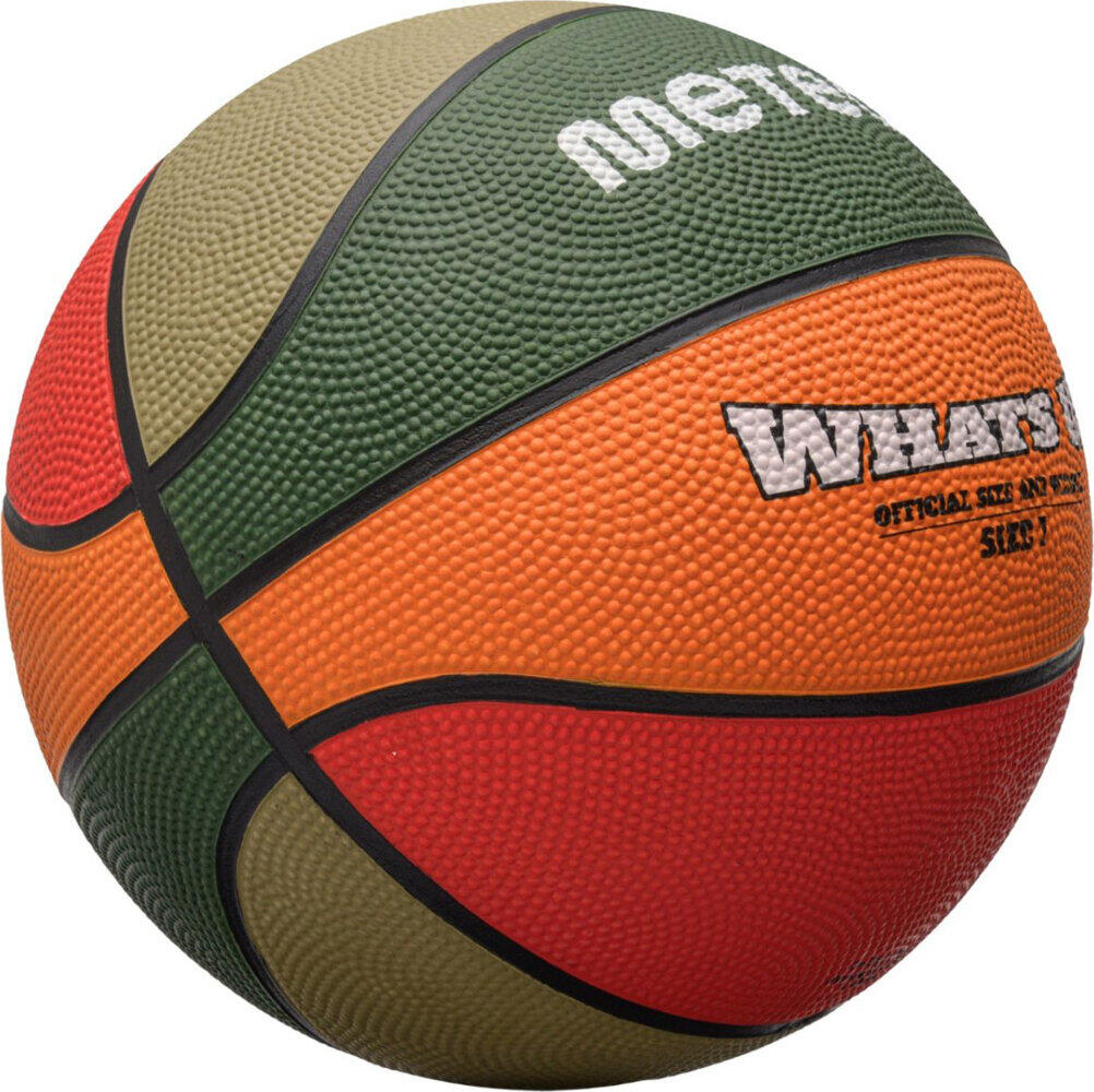 Ballon de basket Meteor What's Up - Taille 7, caoutchouc antidérapant 2/5