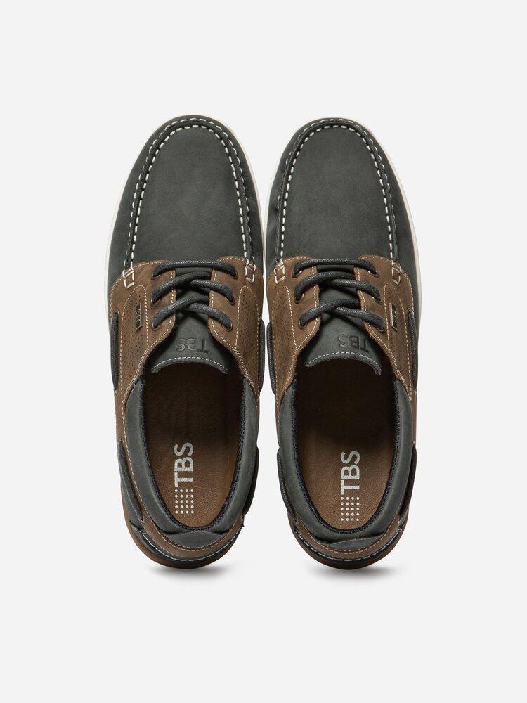 Zapatos náuticos de hombre TBS MATBOAT azul marino/marrón 3/7