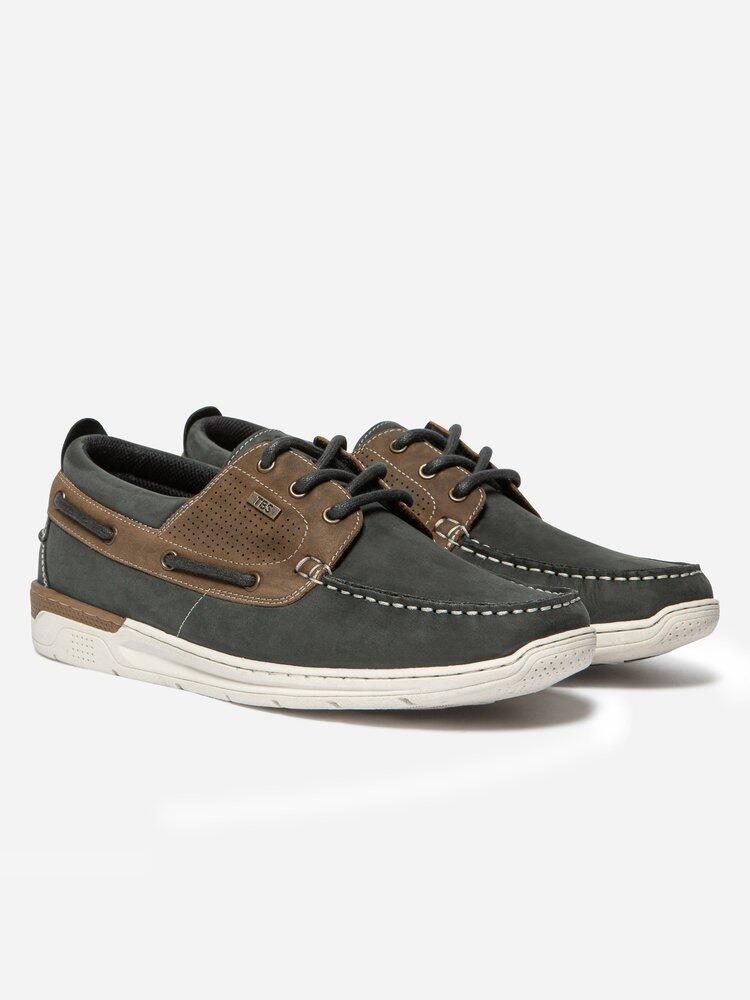 Zapatos náuticos de hombre TBS MATBOAT azul marino/marrón 2/7