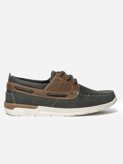 1973 Chaussures bateau homme MATBOAT Marine/Tan