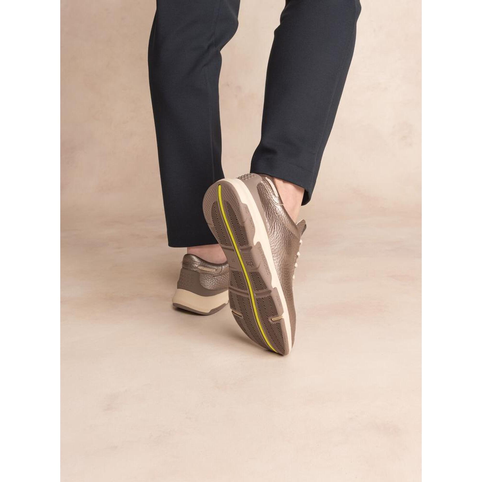 Tbs - 1973 Jazzrun Bronze Chaussures De Running Femme En Cuir, Talon 30 Mm - Chaussures De Sport - Gris|marron - Decathlon