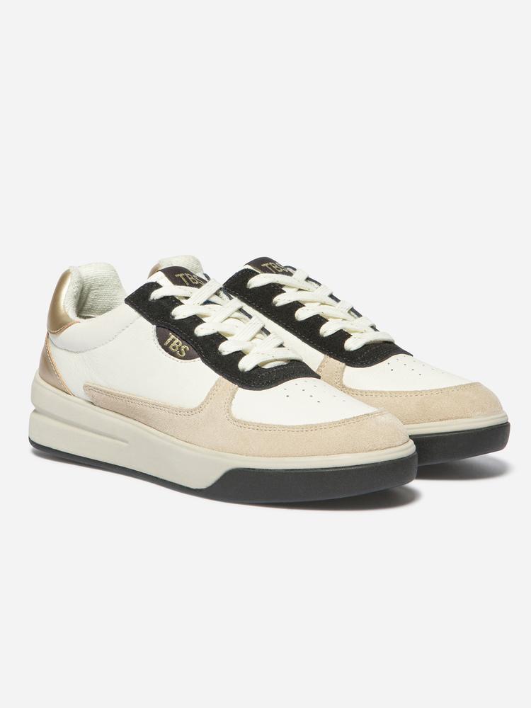 Baskets femme CORALIE Blanc Navy Platine 2/5