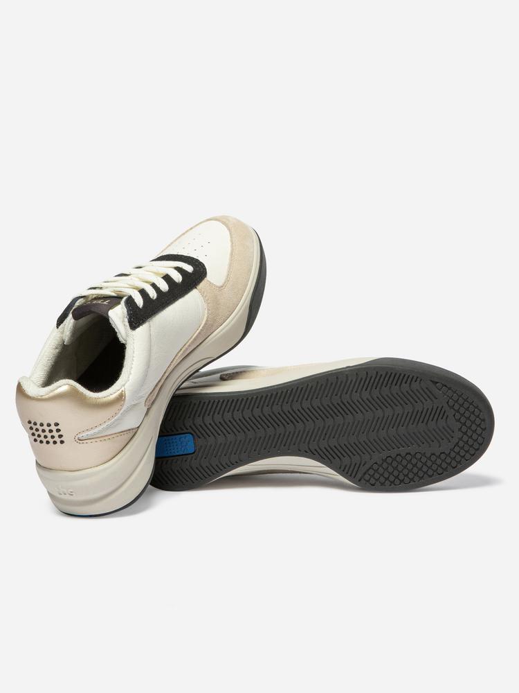 Baskets femme CORALIE Blanc Navy Platine 4/5