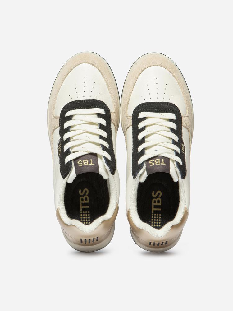Baskets femme CORALIE Blanc Navy Platine 3/5