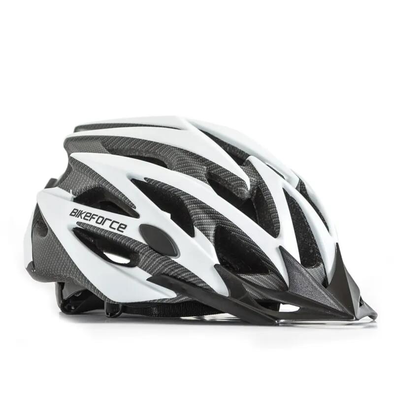 Cască Bikeforce CHINOOK alb-carbon, 58-61 cm.