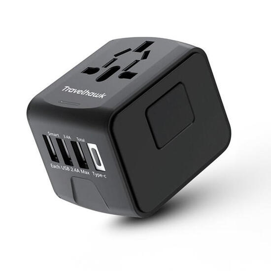 Adattatore universale – con USB – nero