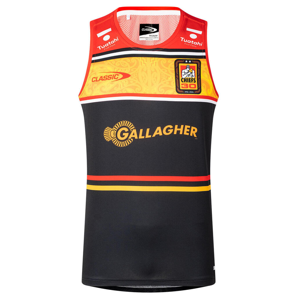 Chiefs Pro Training Singlet 1 Training Tank Black, Red and Yellow