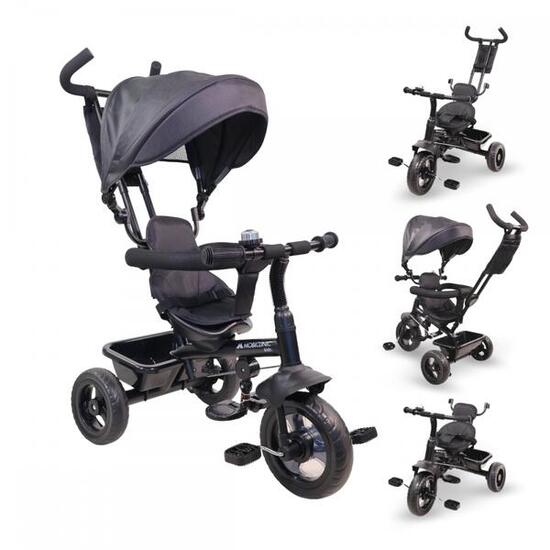 Triciclo evolutivo 3 in 1 Sicuro Comodo e pratico Design regolabile Enfant Nero