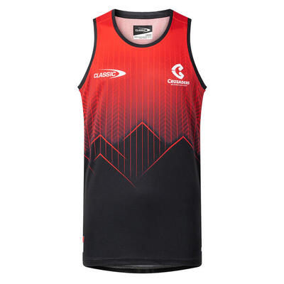 Crusaders pro training super rugby singlet zwart en rood