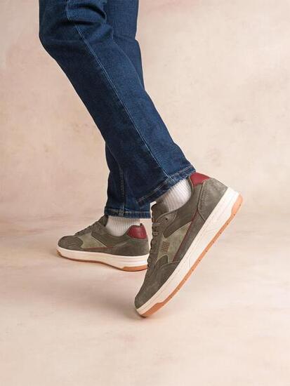 Baskets homme ALMERIO Fougere / Grenat