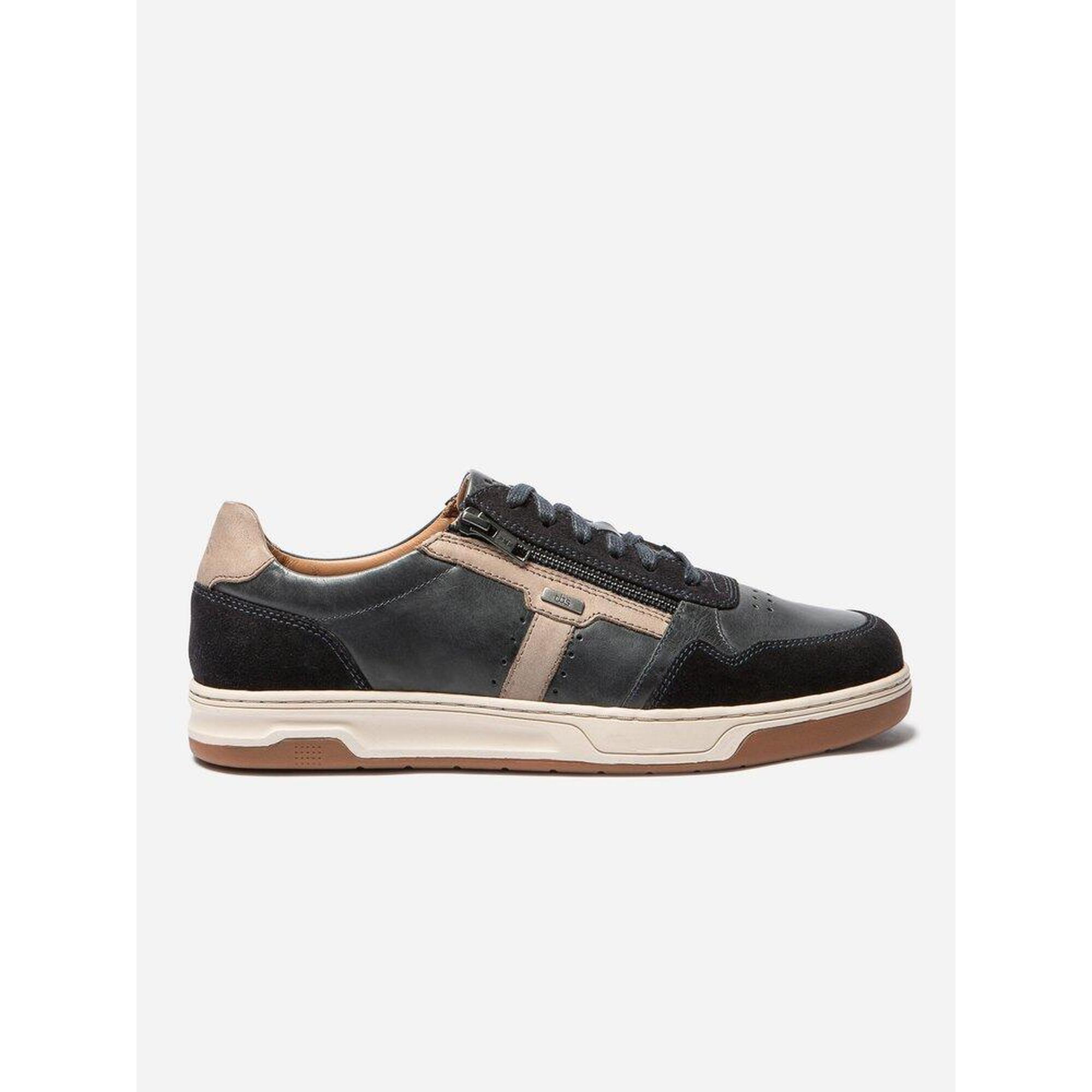 Tbs - Baskets Zippées Homme Theozip Navy En Cuir - Baskets - Bleu|multicolore|noir - Decathlon