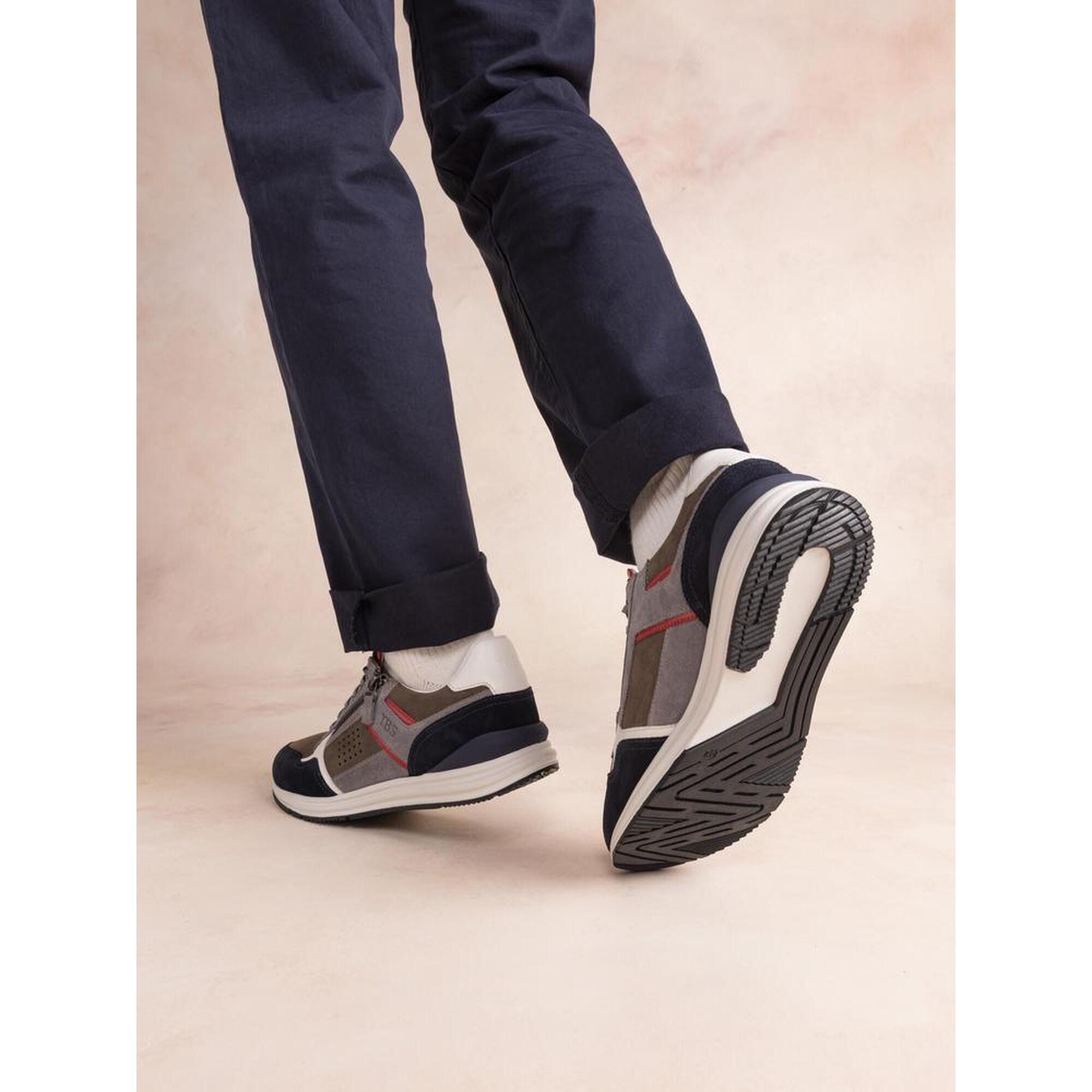 Tbs - Baskets Zippées Homme Stevane Gris / Navy - Baskets - Bleu|gris|marron - Decathlon