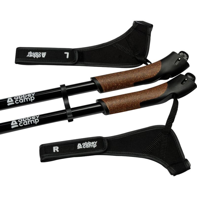 Bețe de mers nordic reglabile 86 - 140 cm - Roșii