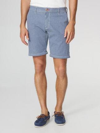 Bermuda homme RICKYBER ceinture droite avec passants - Encre