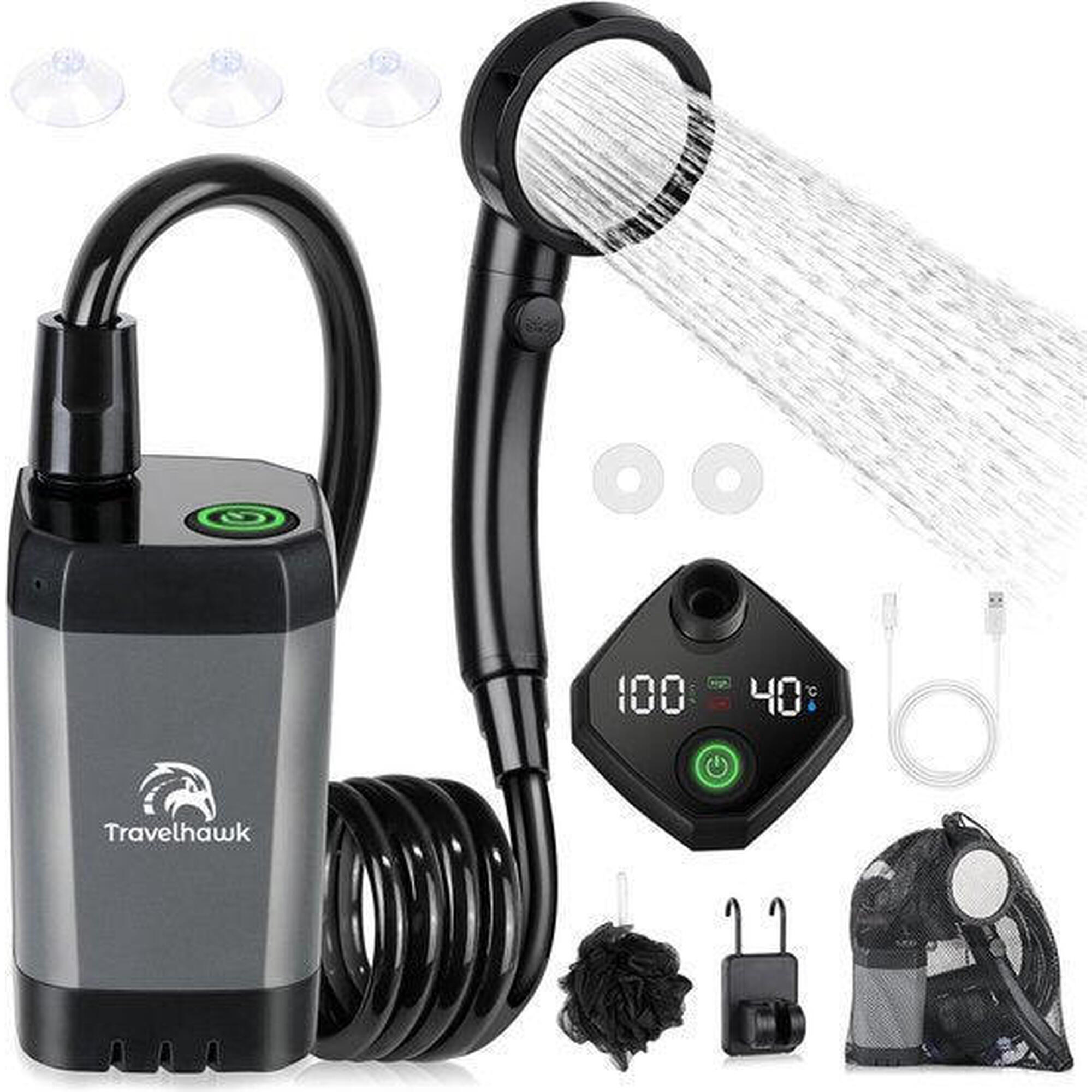 Travelhawk - Douche De Camping Électrique Rechargeable Douche Extérieure - Douche - Noir - Taille Unique - Decathlon