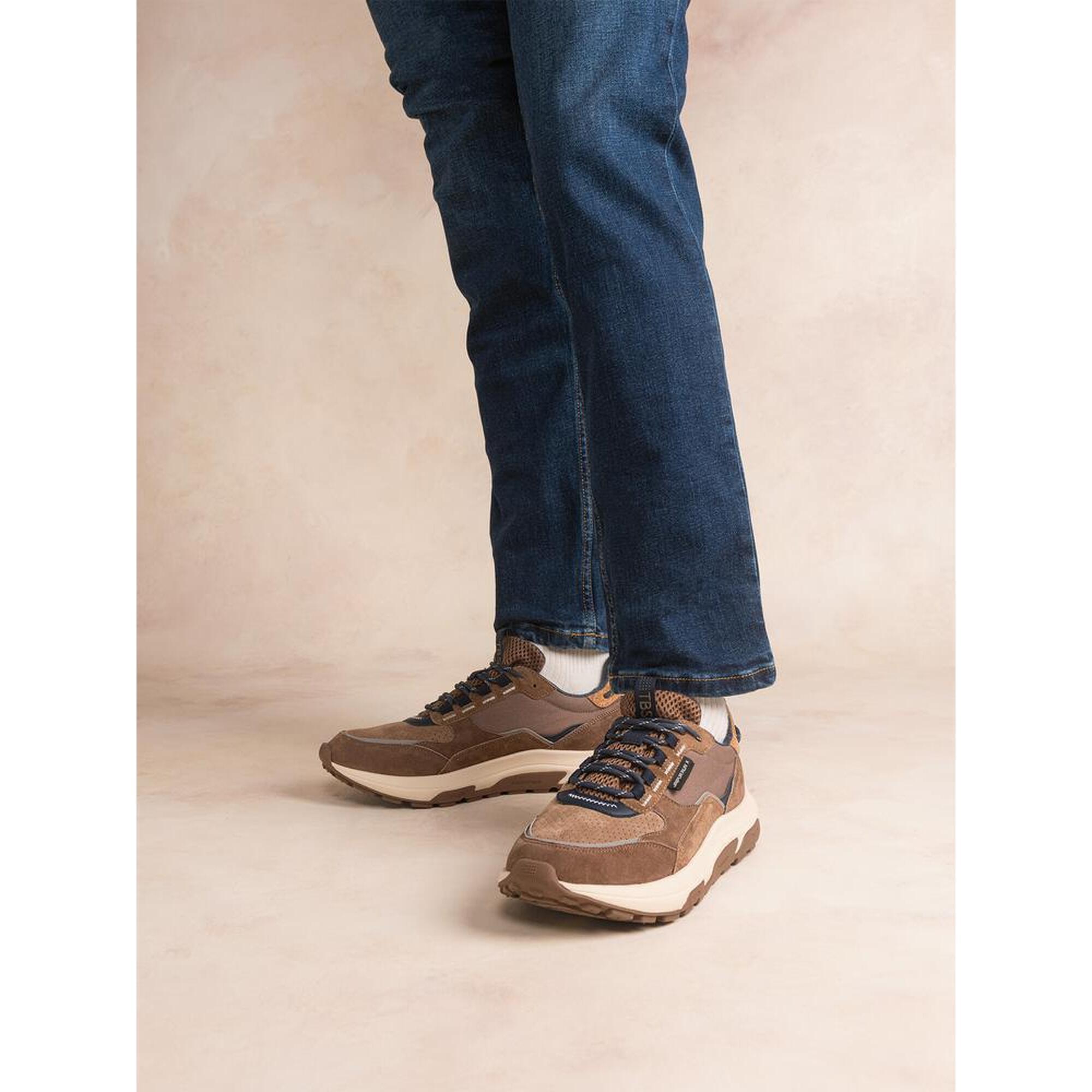 Tbs - Chaussures De Running Homme Jonasse Moka - Cuir Et Textile - Chaussures De Sport - Marron - Decathlon