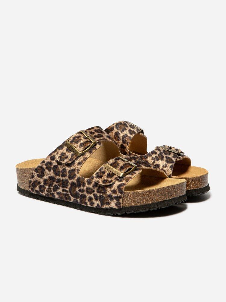 Mules femme NELYLEO Leopard Beige 2/4