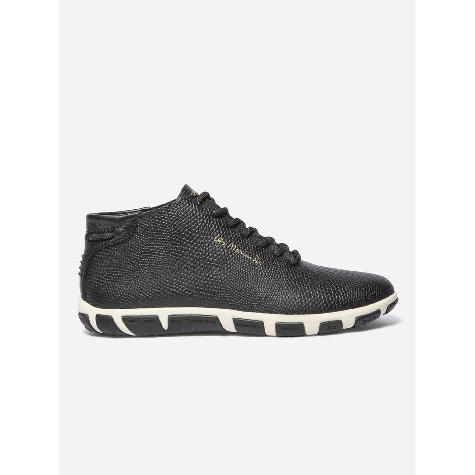 Tbs - Tennis Hautes Femme Juhayna Noir En Cuir - Baskets - Noir - Decathlon