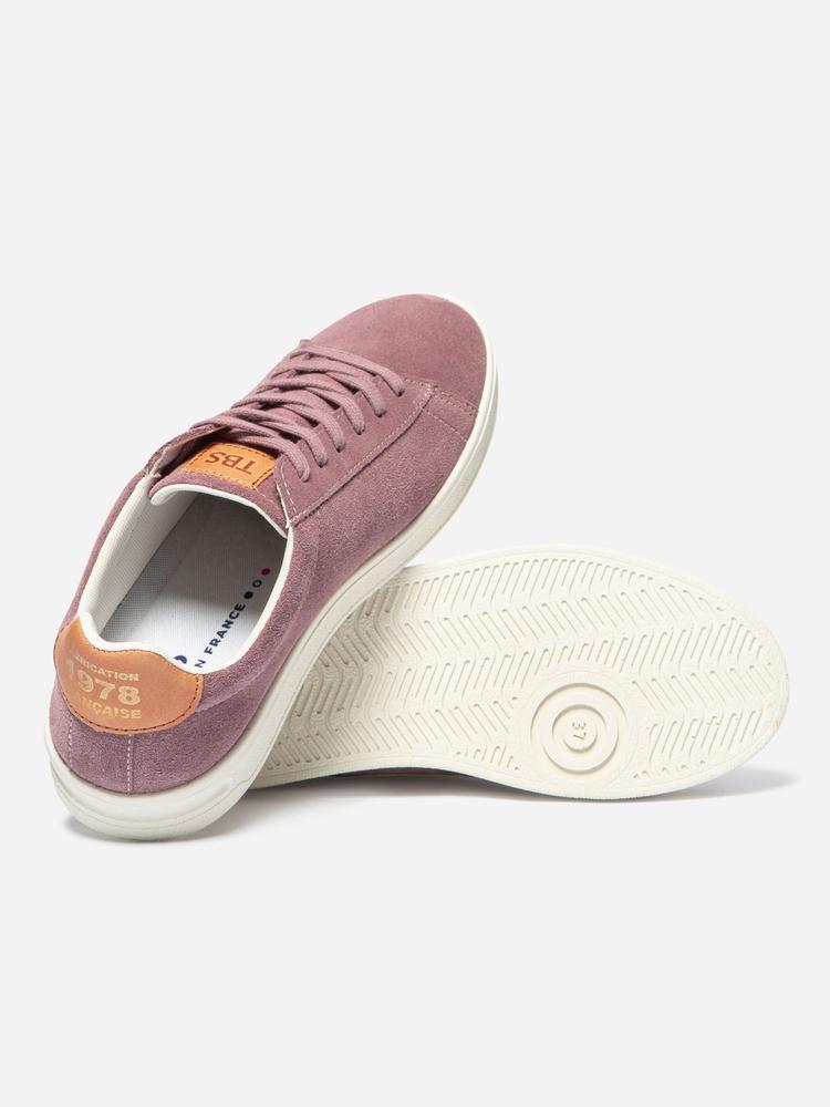 Baskets femme made in France - FELICIE Rose Taupe 4/5