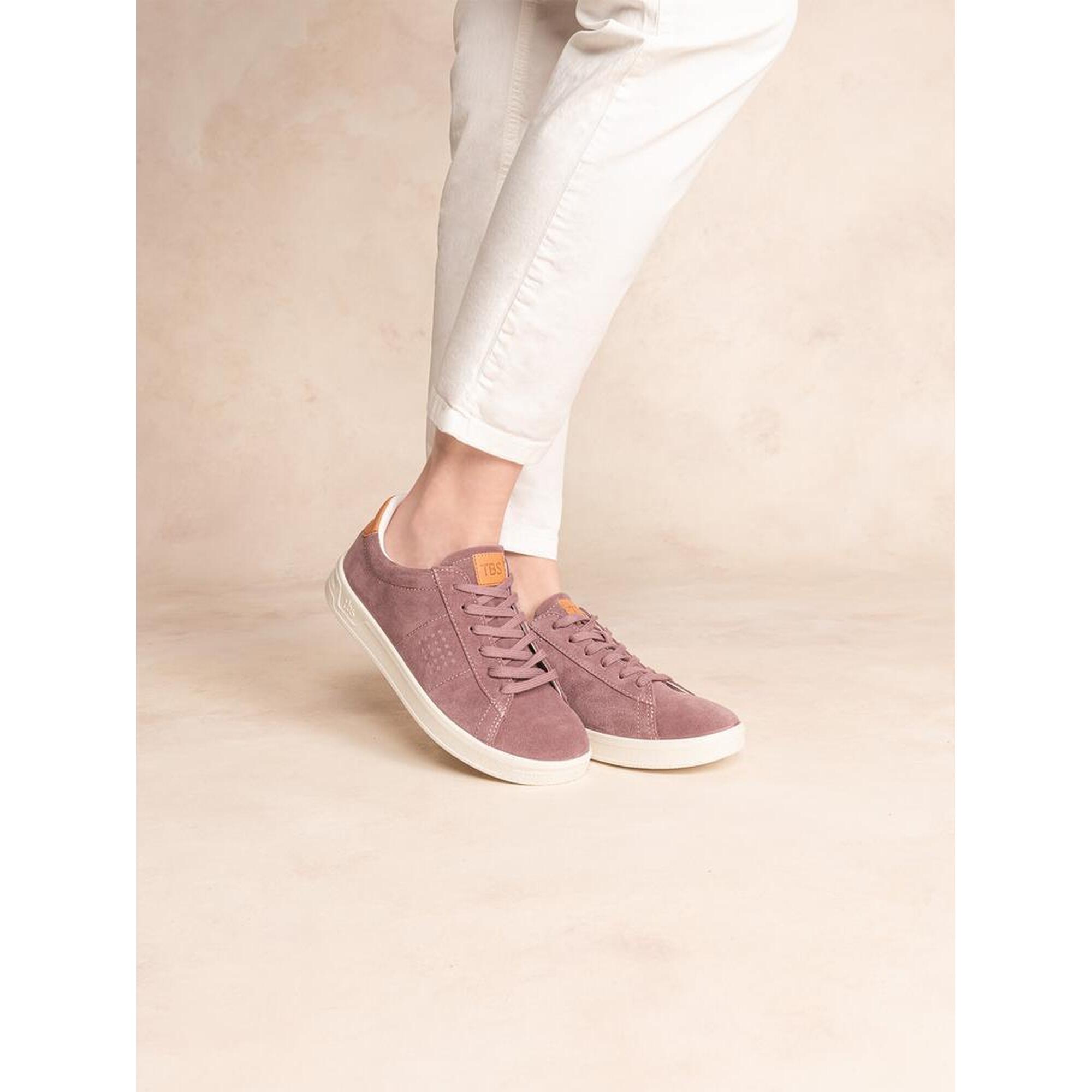 Tbs - Baskets Femme Felicie 1973 - Fabrication Française Rose Taupe - Baskets - Beige|blanc - Decathlon