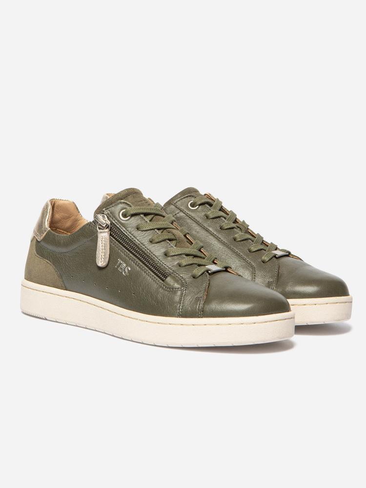Baskets zippées femme VINISIA Kaki/Bronze 2/4
