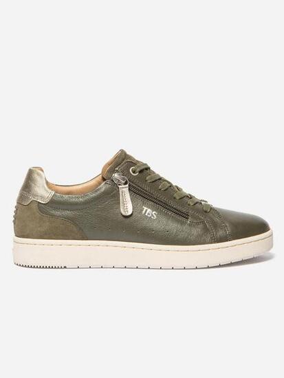 Baskets zippées femme VINISIA Kaki Bronze