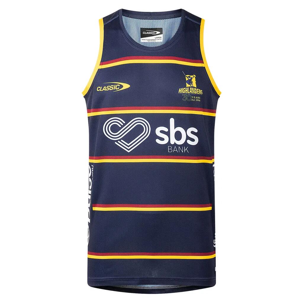 Highlanders Pro Training Super Rugby Tank Top Navy
