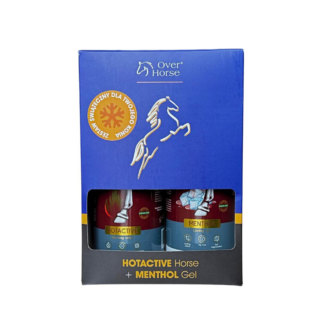 Zestaw dwóch wcierek - chłodzącej i rozgrzewającej - dla koni Menthol Gel 500g + 2/4