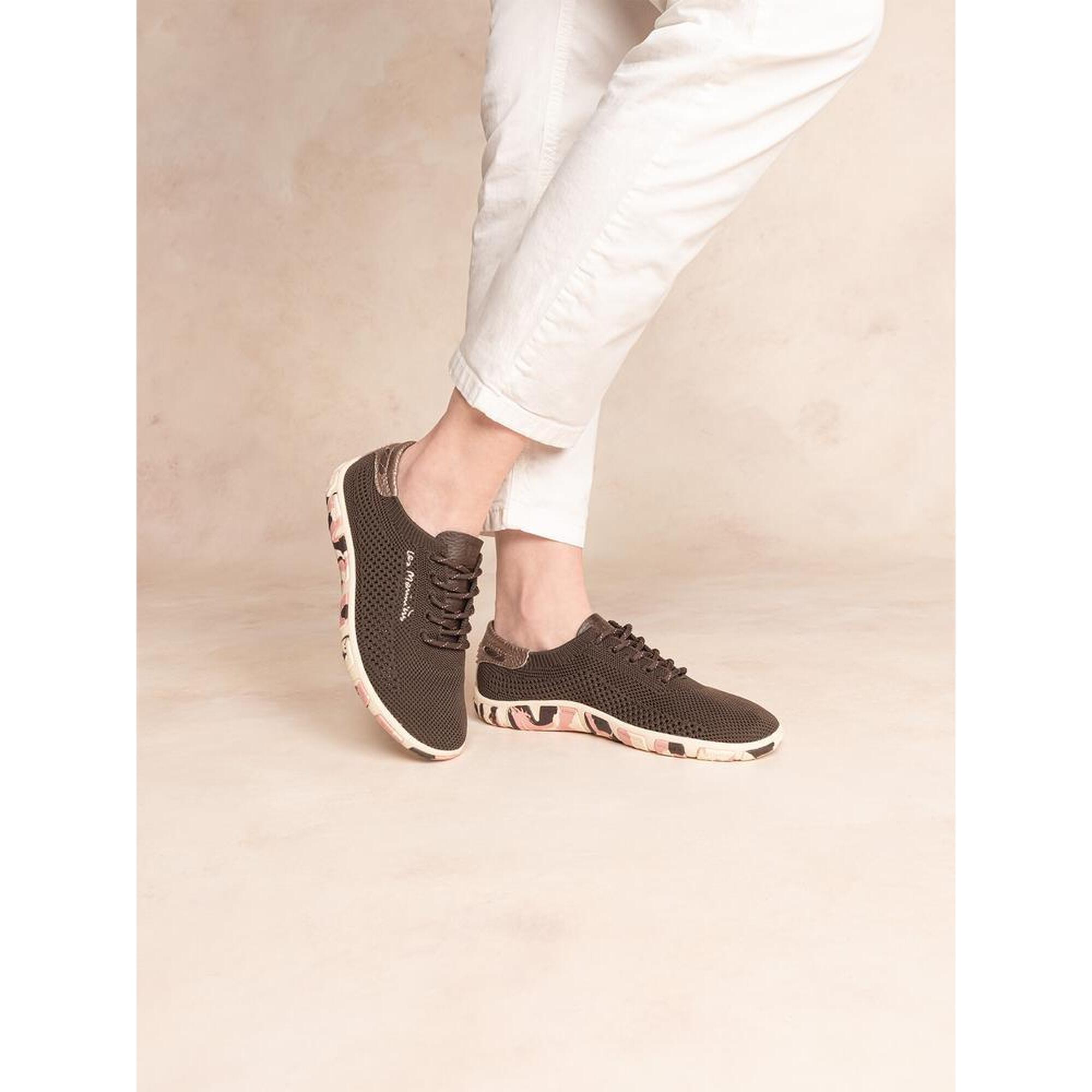 Tbs - 1973 Jazaria Tennis Femme Camo Choco/bronze, Cuir Et Textile - Baskets - Marron - Decathlon