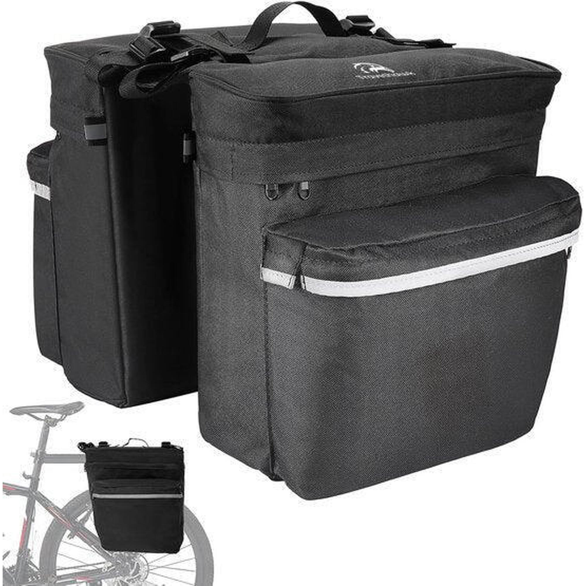 Travelhawk - Sacoches De Vélo Doubles – Matière Imperméable – Noir - Porte-bagage - Noir - Decathlon
