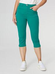 Corsaire femme SANTACOR Cactus - coton stretch vert émeraude