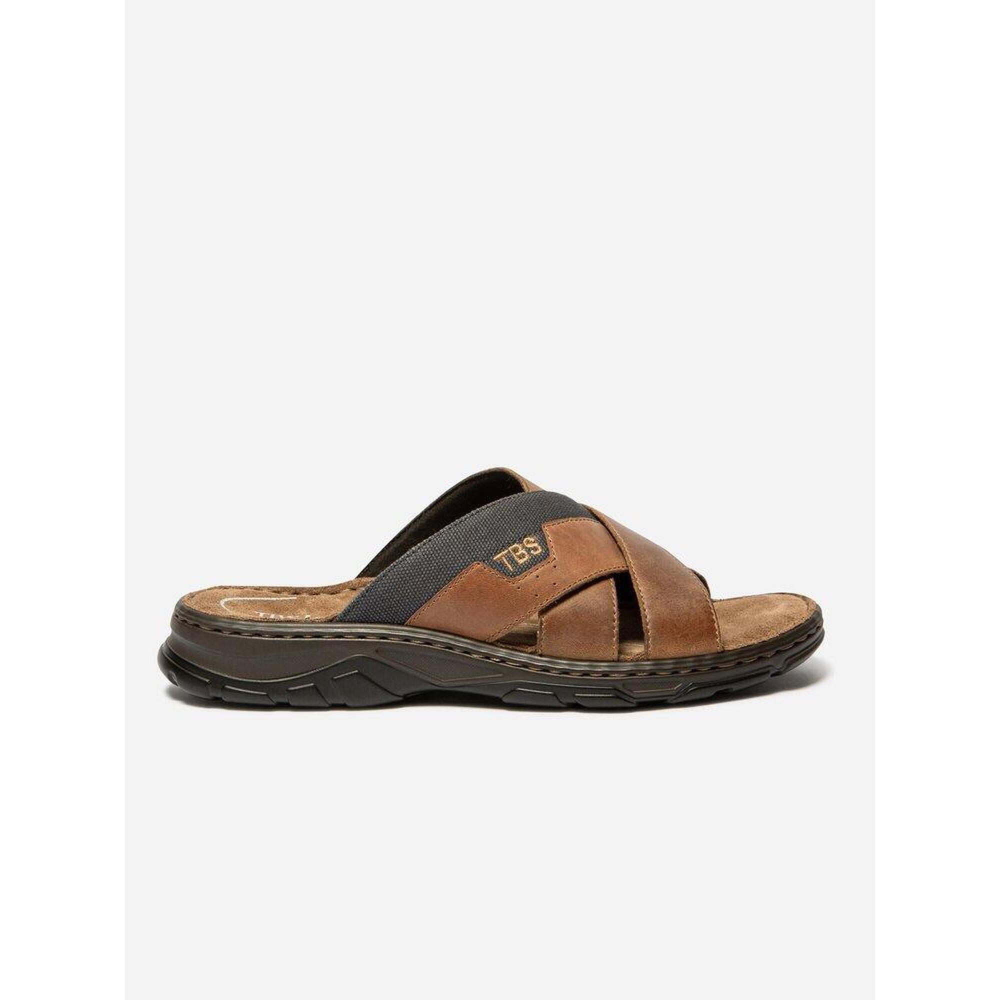 Tbs - Mules Homme Jacquie 1973 Tan/navy - Mule - Marron|noir - Decathlon