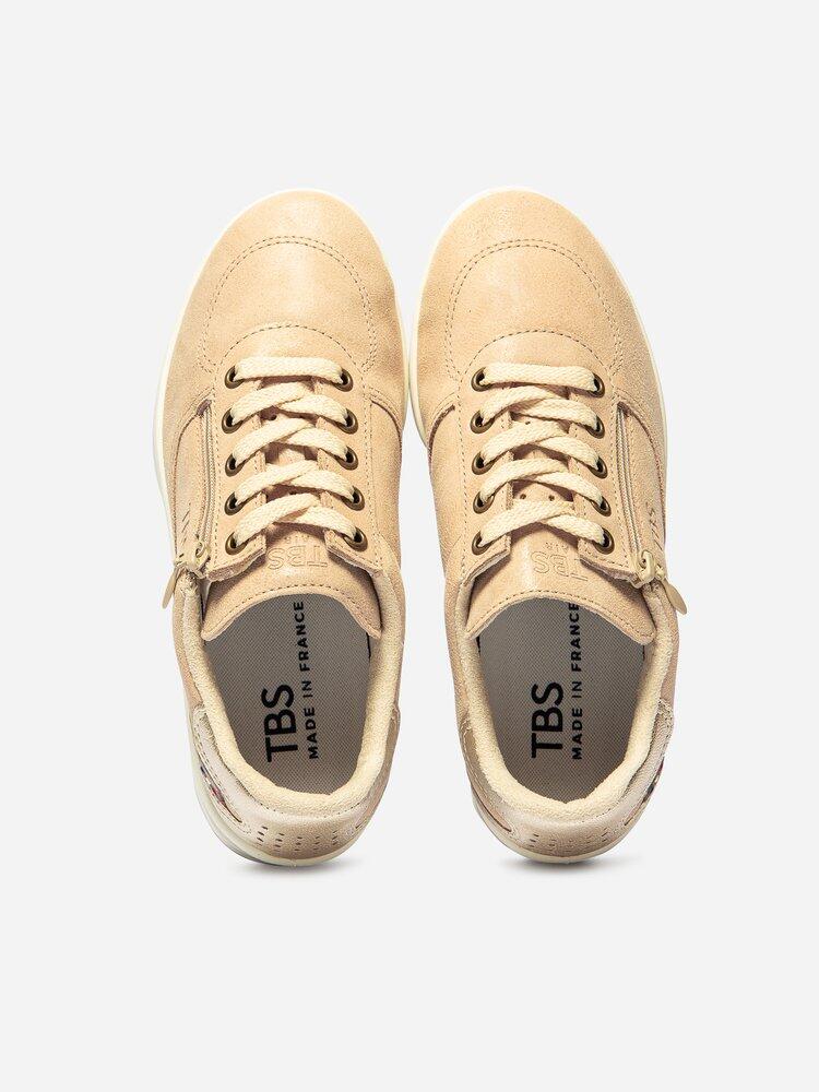 Baskets femme made in France BRAZIP2 Beige 3/4