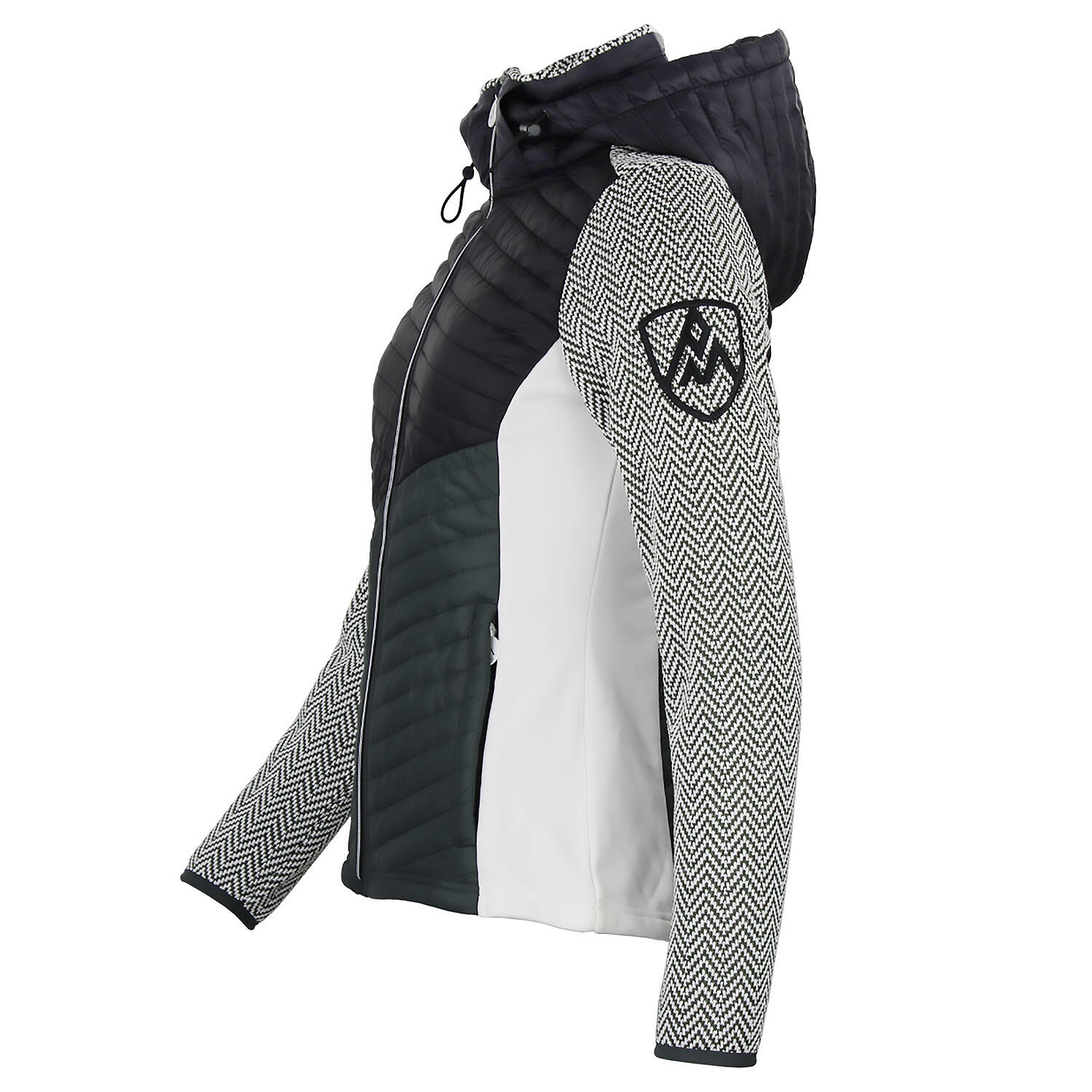 Chaqueta polar con capucha desmontable y paneles acolchados mujer Peak Mountain 3/5