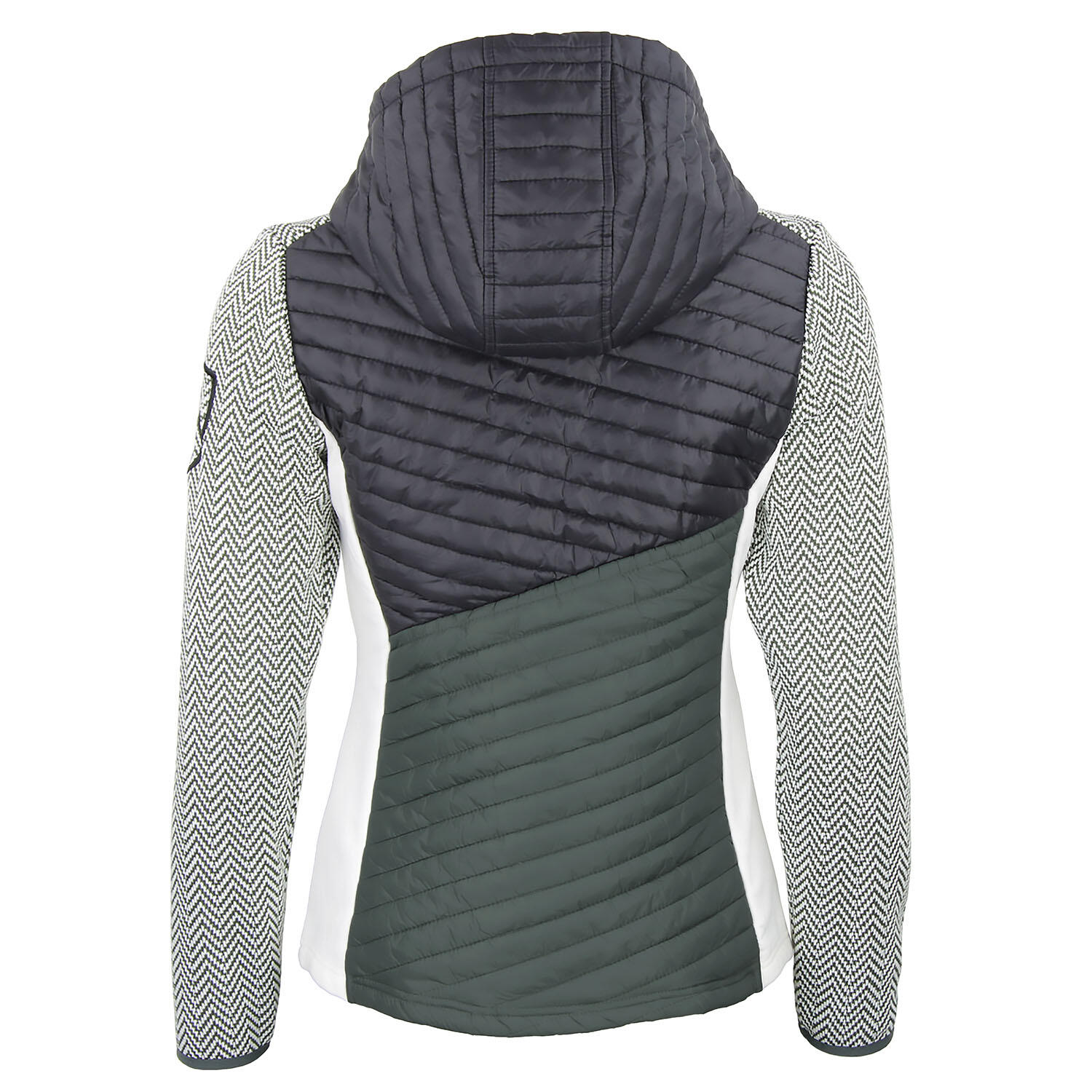 Chaqueta polar con capucha desmontable y paneles acolchados mujer Peak Mountain 2/5