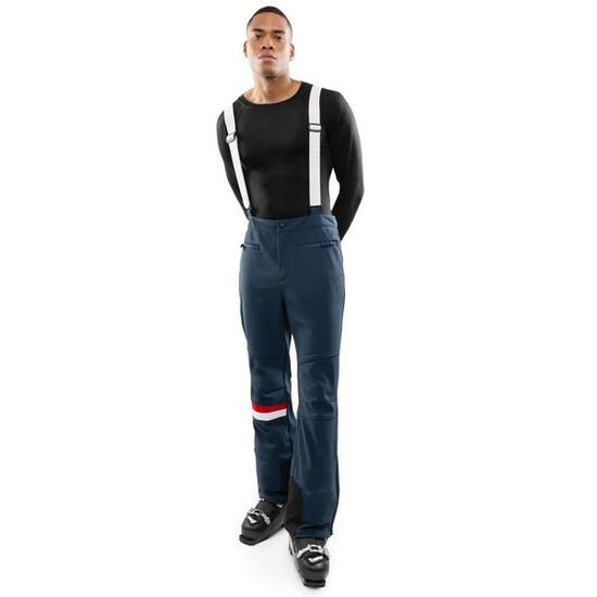 Pantalon de ski rétro à bretelles homme Parsenn Blue Bleu