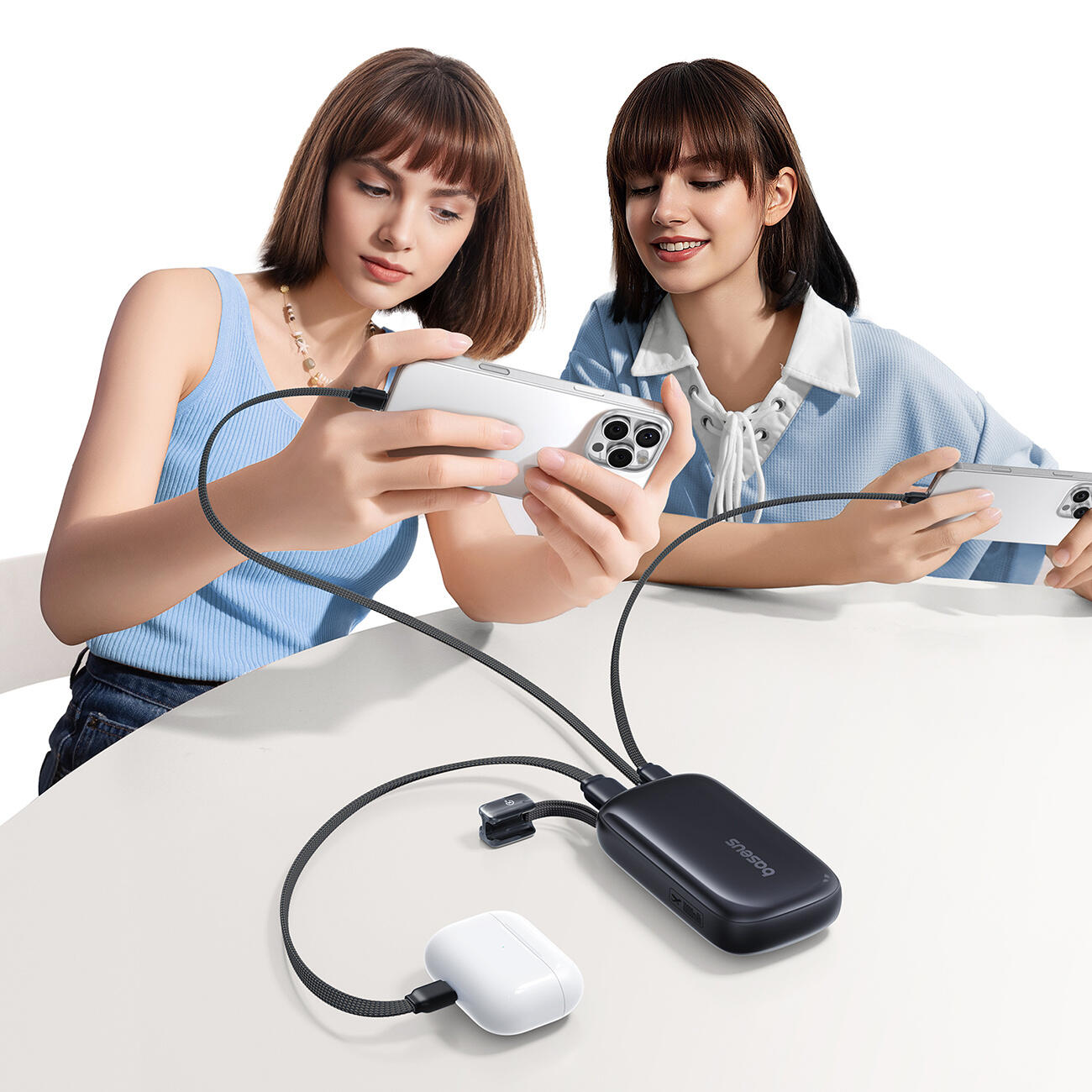 CARICATORE PORTATILE BASEUS 10000mAh 45W USB TIPO C CAVO LIGHTNING 5/7