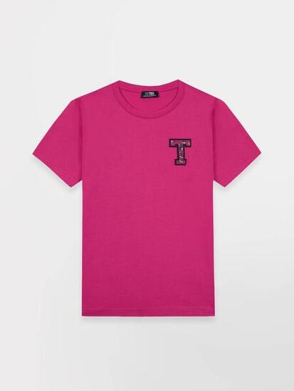 T-shirt manches courtes femme AMINATEE Framboise