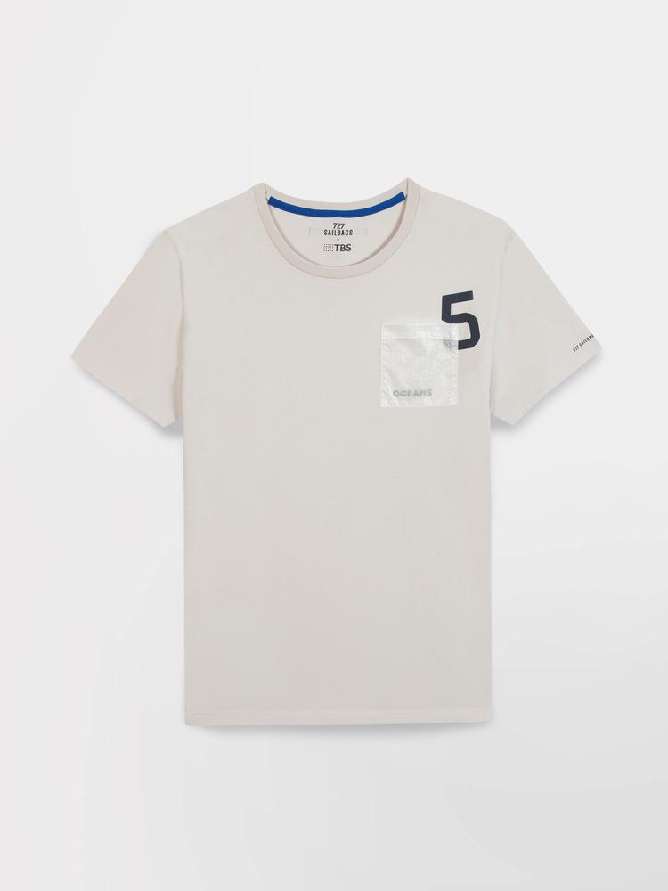 T-shirt manches courtes Homme - PACIFIK Naturel 3/5