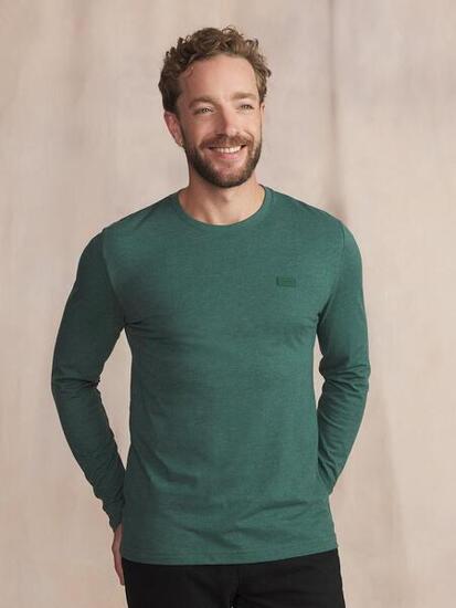 T-shirt manches longues homme PIERELON Trefle 60% coton 40% polyester